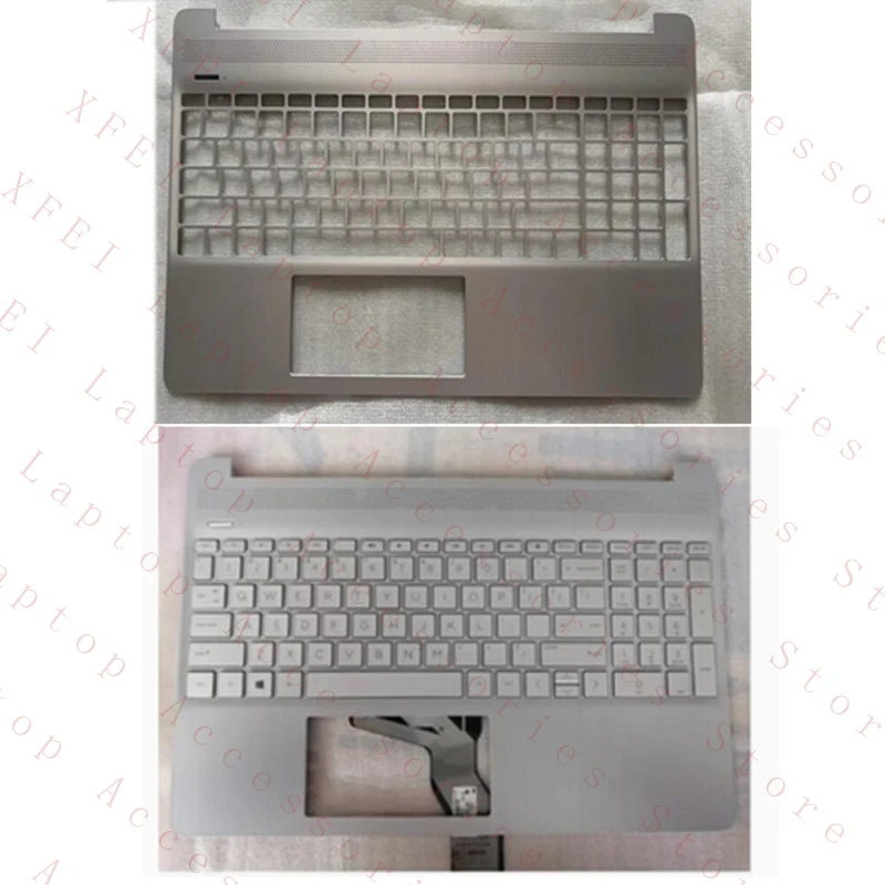 

F For HP 15-EF 15-DY TPN-Q222 Keyboard Palmrest Upper Case M17184-001 M17185-001