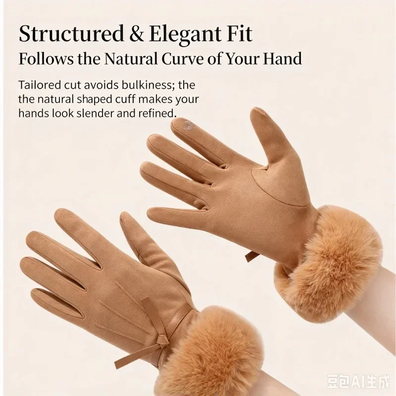 Cycling Comfortable Touch Screen Glove Skiing Keep Warm Adult Versatile Five Finger Glove Outdoor Travel Winter Windproof Glove