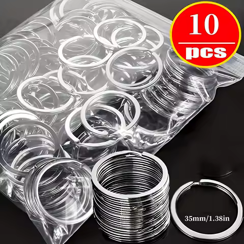 10 PC/Bag Quality Silver Metal Keychain DIY Circular Ring Keychain Split Men Keychain Keyring Accessorie.