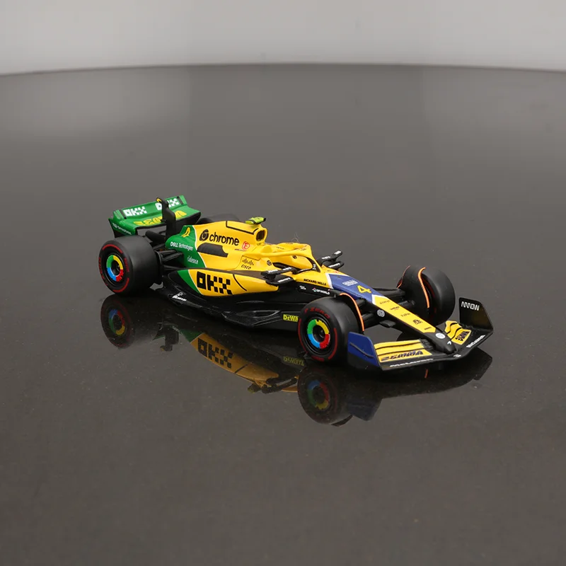 In Stock 2024 Bburago F1 1:43 Mclaren Mcl38 Monaco Grand Prix Alloy Miniature #4 #81 Lando Norris Mcl38 Car Diecast Model Toys