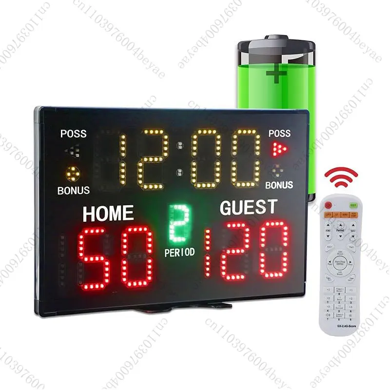 Trépied de comptage de basket-ball, tableau de bord numérique électronique multifonctionnel Portable à Diode électroluminescente murale avec télécommande