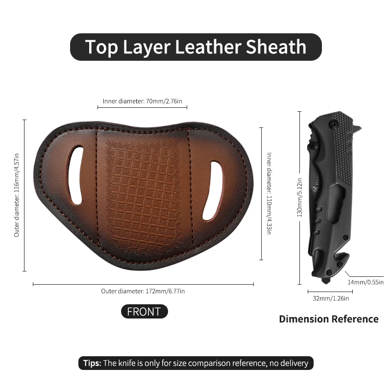 Leather/cowhide folding scabbard, belt knife set, knife set, knife storage bag, knife protector case, multi-tool bag, knife bag