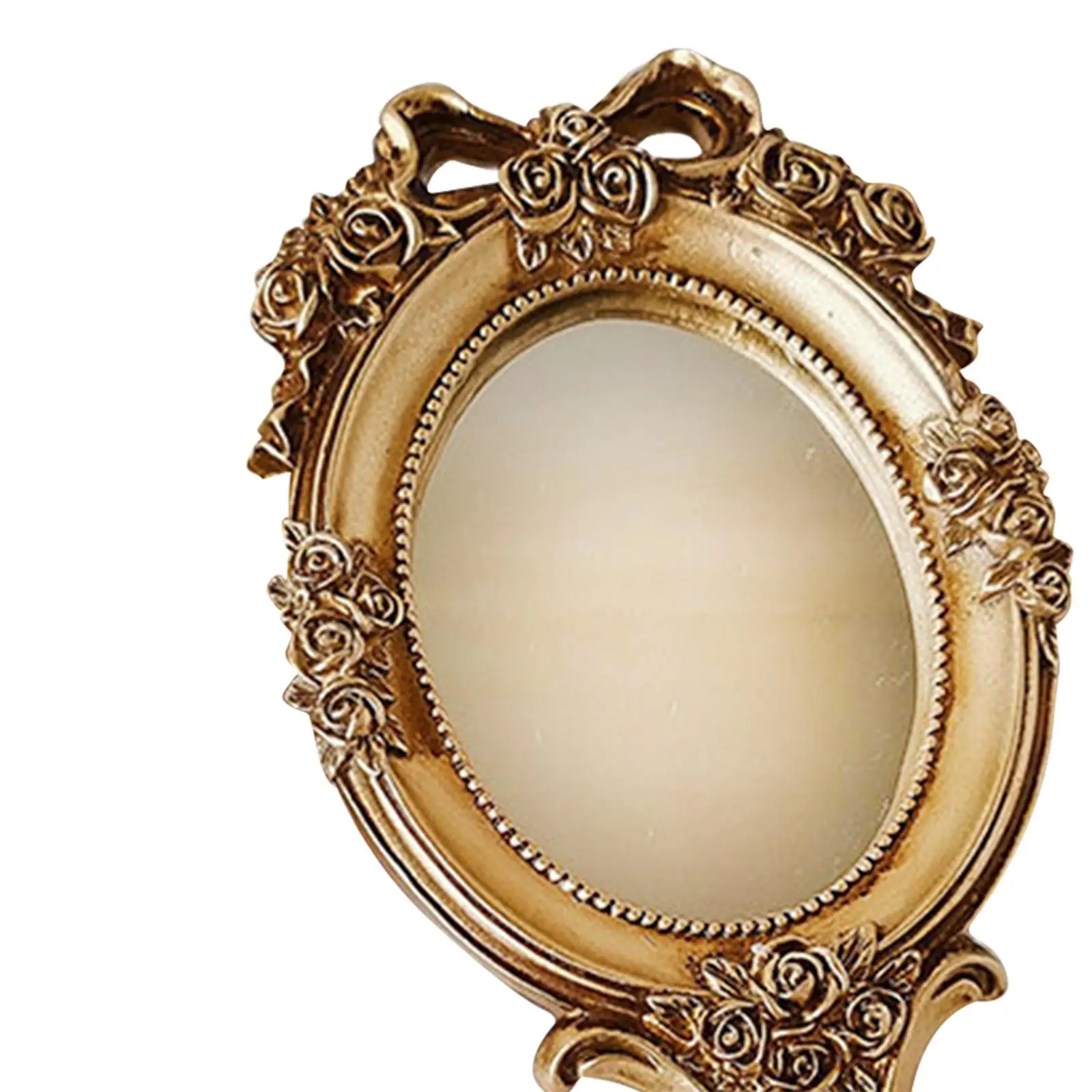 Vintage Hand Mirror Personal Portable Vanity Mirror for Travel Home Women