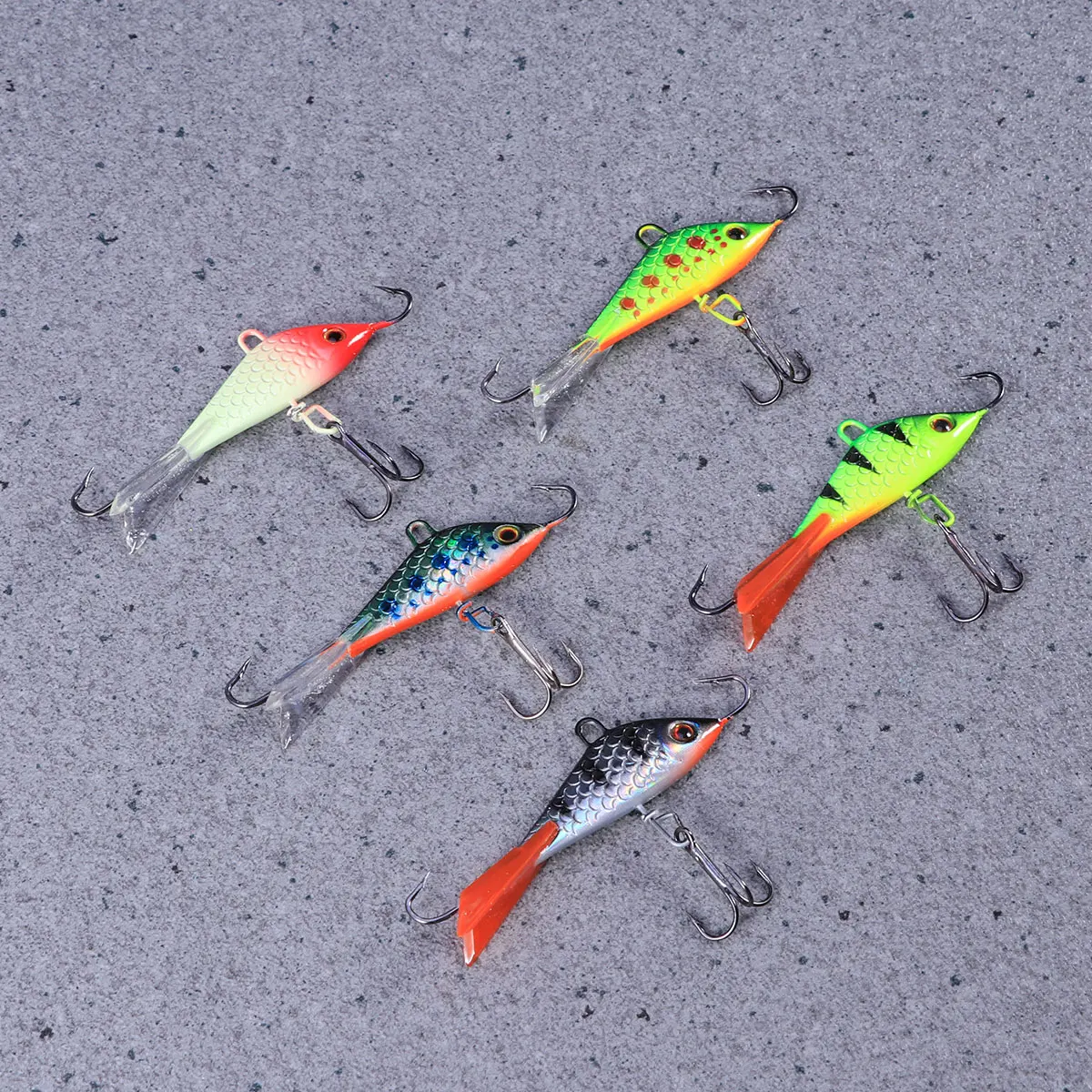 

5Pcs Fishing Bait Metal Lure 50mm 7.5g Artificial Rotating Tail High Simulation for Bass Seabass Pike Fishing Gear
