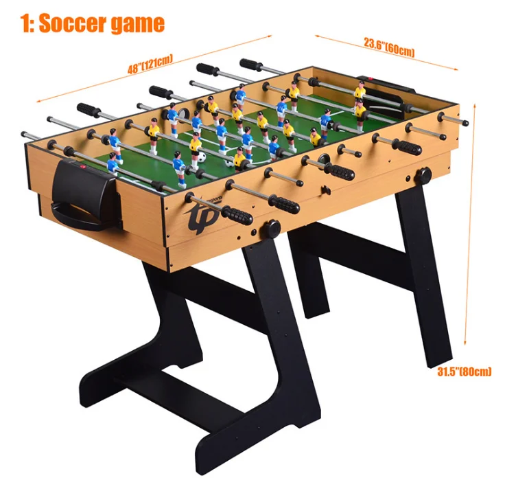 Home entertainment mini Folding multifunction tennis billiards entertainment soccer 4 in 1 game tables for sale