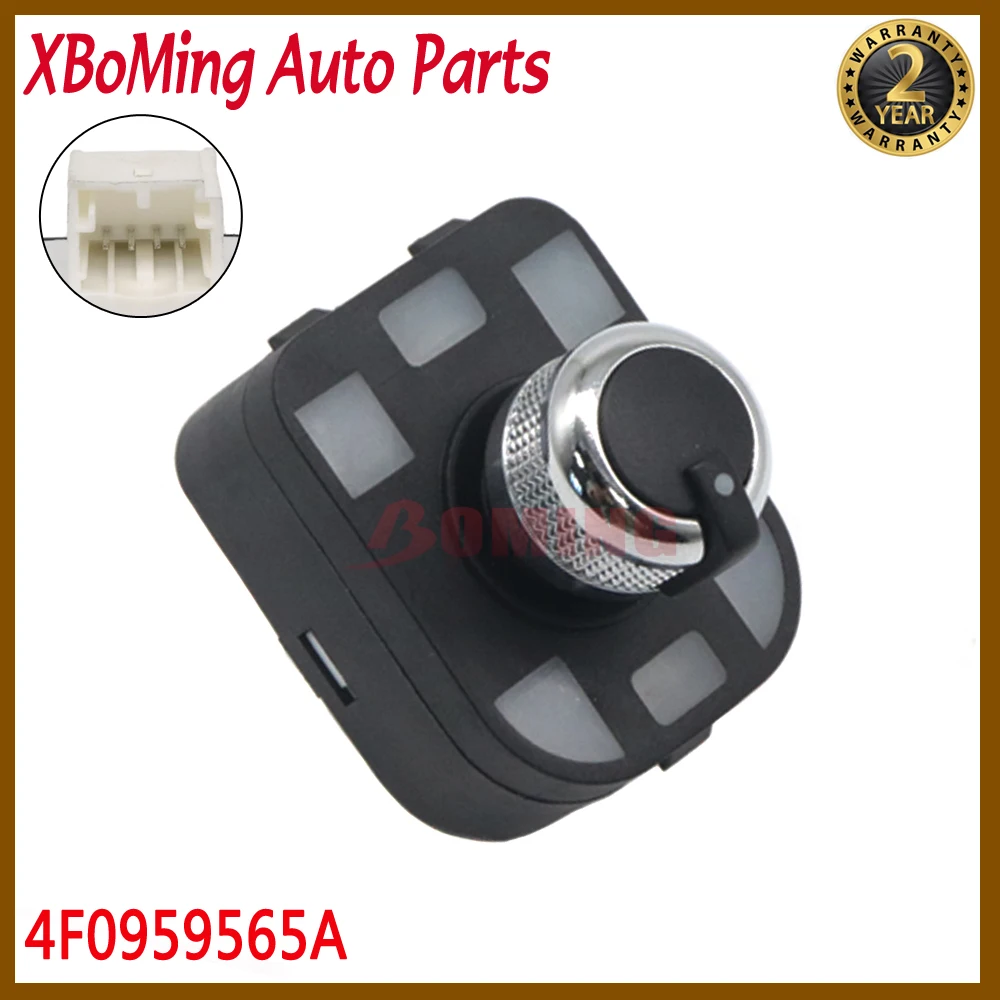 4F0959565A Car Knob Rearview Mirror Adjust Switch For Audi A1 A2 A3 S3 A4 A6 A8 Q7 TT S6 R8 RS4 S4 2000-14 4FD959565 8E0959565A