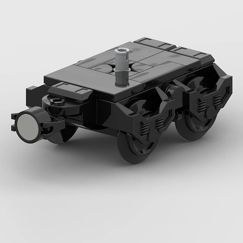 Modelo de coche de ciudad, ladrillos de construcción MOC, coches de vía de carga estadounidense, tecnología Modular Bogie, regalos, vacaciones, montar, juguetes para niños, traje