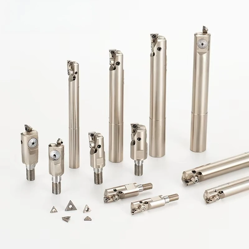 

High-precision boring carbide boring head with adjustable small holes and diameters