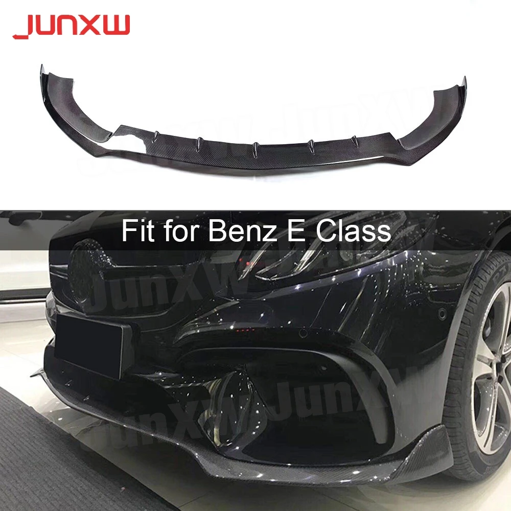 

For E Class Carbon Fiber Front Bumper Lip Spoiler Splitters For Mercedes Benz W213 E63 AMG 2017-2019 for Original