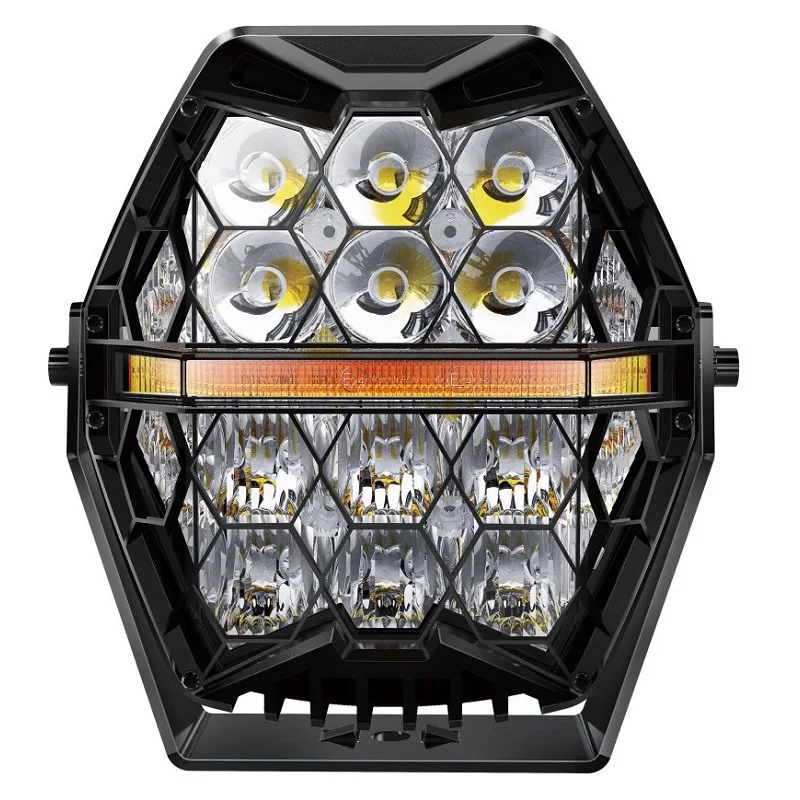 For Off-Road Driving Vehicles: 7-Inch 120W Auxiliary LED Lights, 12V/24V Compatible, Integrated High-Low Combined Beam