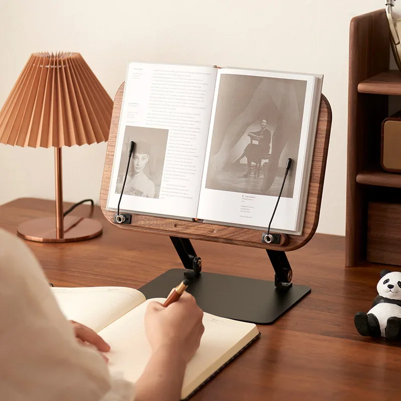 Walnut picture book reading shelf reading bookshelf solid wood
