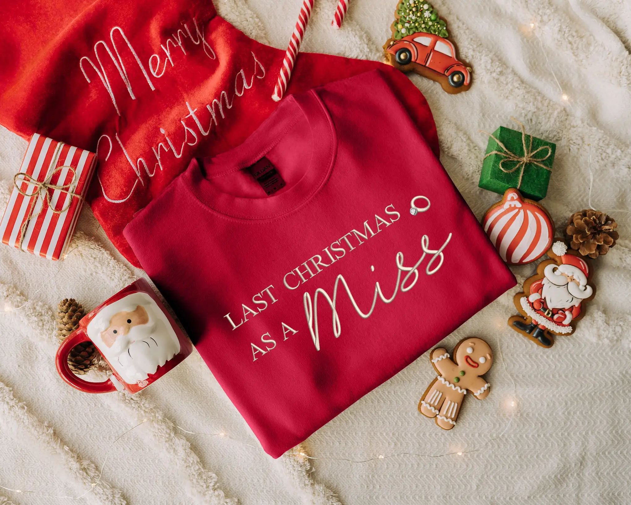 2023 Populear Christmas Women Sweatshirt Last Christmas As A Miss Female Sweatshirt All-match Fallow Women Chirsmas Clothes