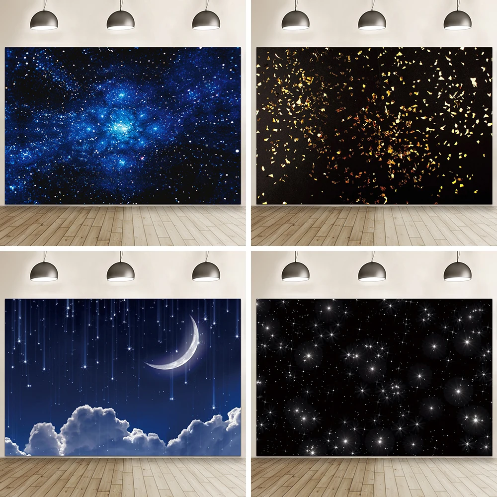 

Starry Sky Night Birthday Bachelorette Party Backdrop Decor Supplies Wedding Decor Baby Children Portrait Photocall Backgrounds