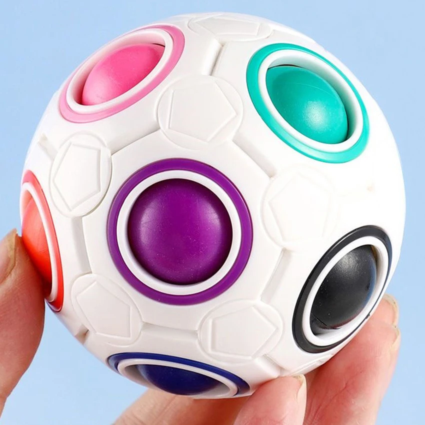 كرة مكعبة ألغاز قوس قزح السحرية، لعبة ألغاز كرة تململ دعابة الدماغ للبالغين في المكتب - حفلة عيد الفصح وعيد الحب.