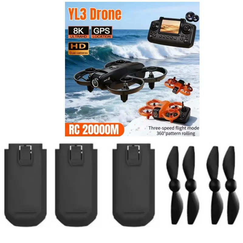 YL3 Drone Blades 3.7V 600MAH Battery For YL3 Screen Drone YL3 Screen Drone Battery Blades Dron Battery Parts accessory