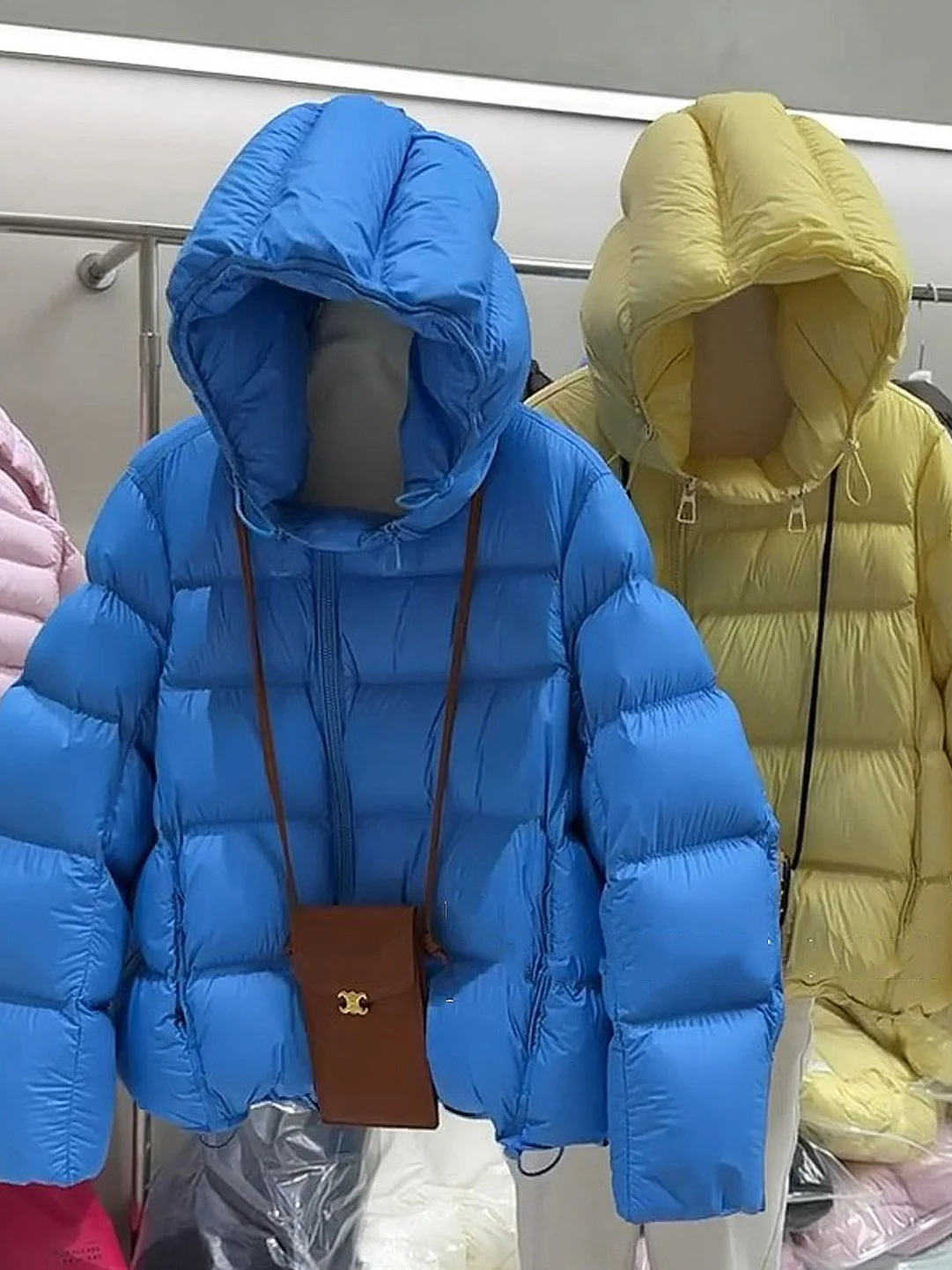 

Blue Hooded Loose High-Quali Warm Cotton Jaet 2025 Winter New Faion Trendy All-Match Cotton Clothes Korean Sle