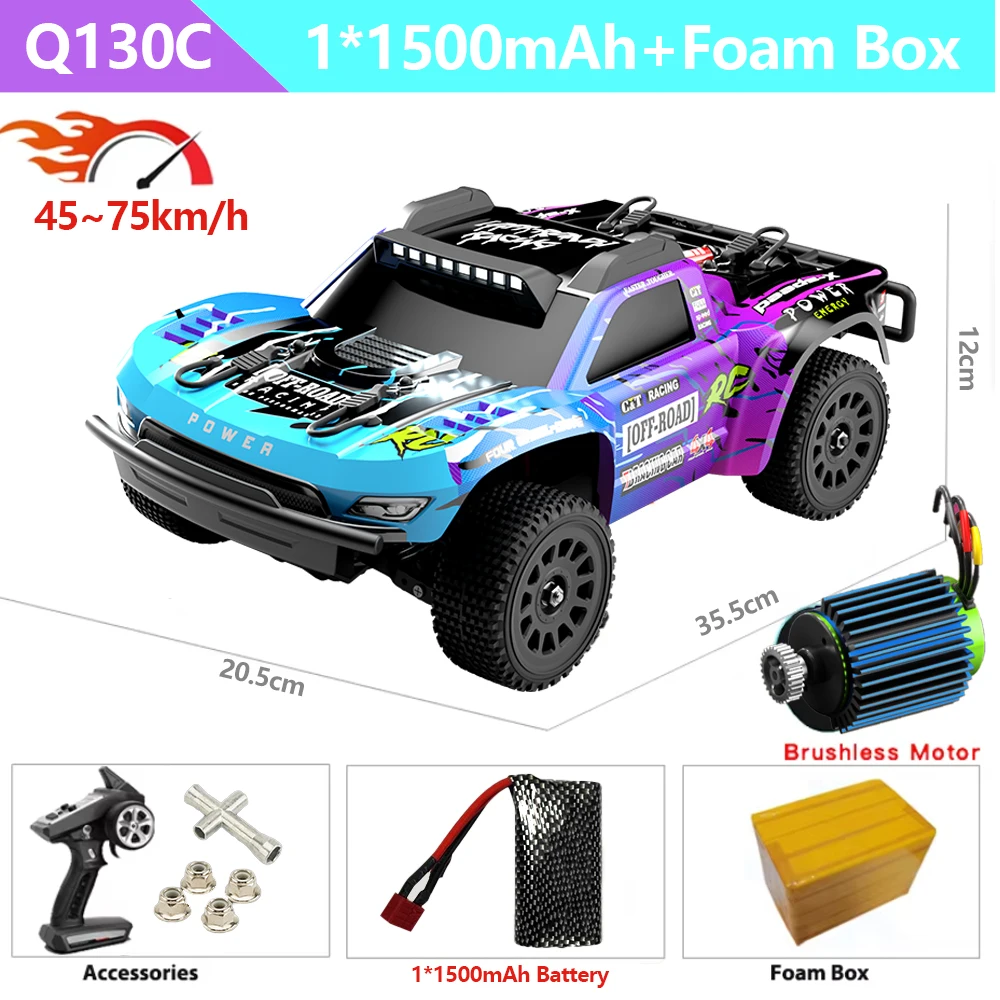 1/14 Q130 RC Auto Woestijn 4WD Off-road Truck 2.4G Hoge Snelheid Auto Racing Drift Afstandsbediening voertuig Speelgoed Voor Jongens Kinderen