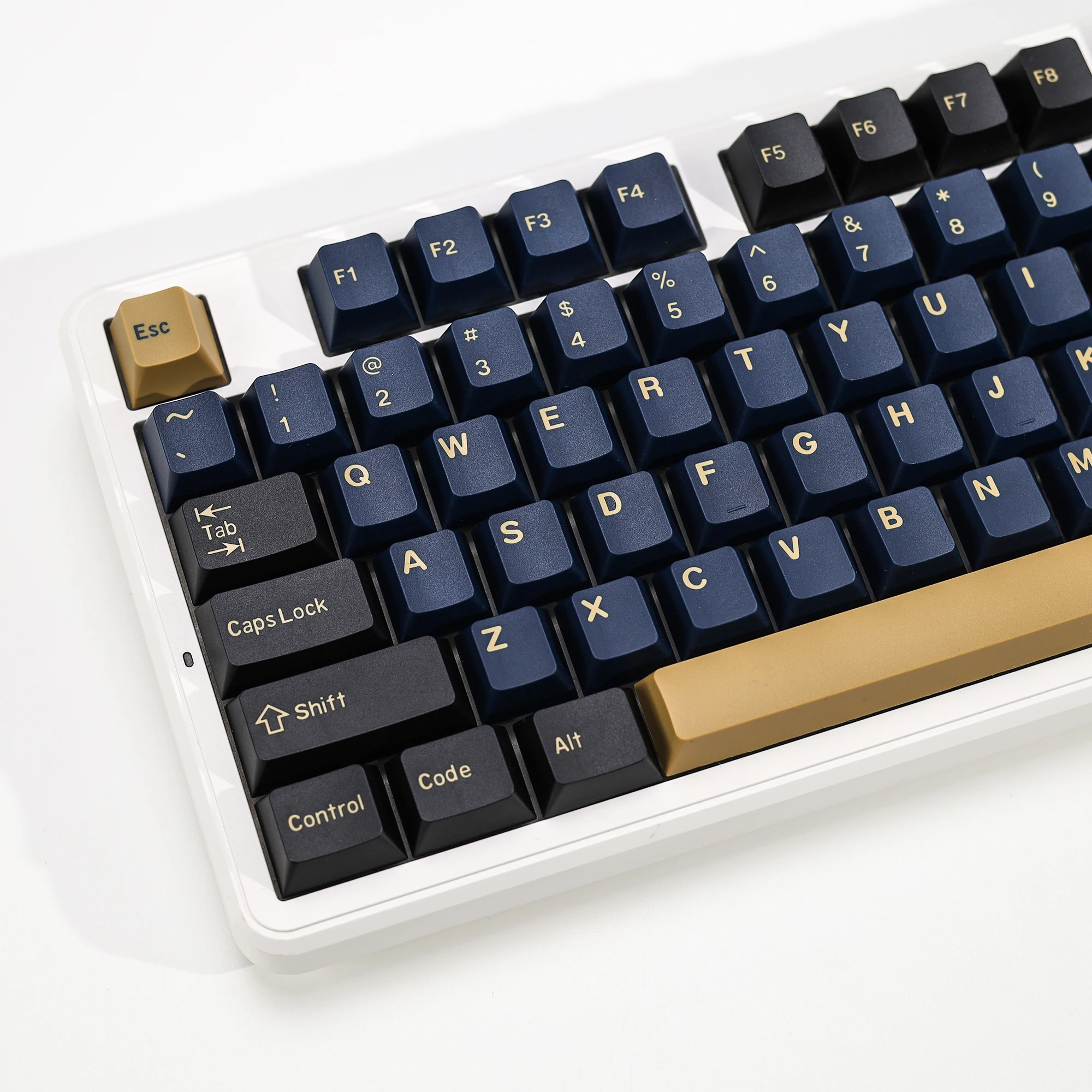 KBDiy Cherry Profile GMK Blue Samurai Keycaps Double Shot PBT Keycap for Mechanical Keyboard Game ISO DIY Custom 75% 60/64/108