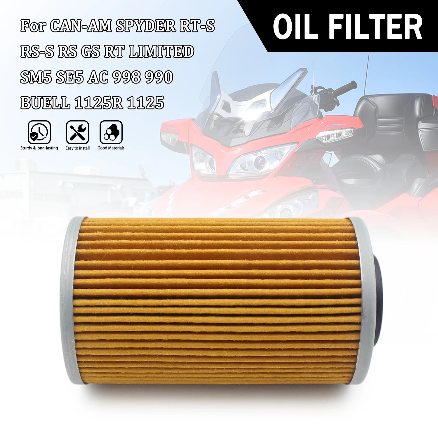 Oil Filter For CAN-AM SPYDER RT-S SM5 998 2010-2013 SE5 998 2010-2011 2013 GS - SM5 998 2009 Motorcycle Accessories