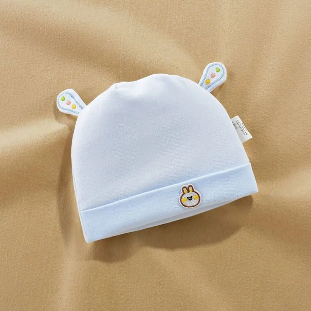 Winddichter Druck ohne Knochen, Musselin-Hüte, Cartoon-Bär, Baumwolle, Neugeborenen-Hüte, elastisch, weich, Baby-Fetal-Kappe, Herbst