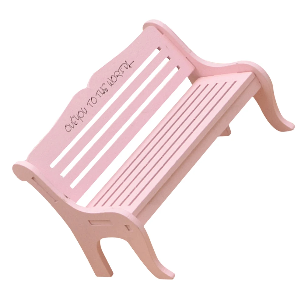 Pink Chair Props Bench Accessory Decor Decoration Ornament Furniture Ornaments Child