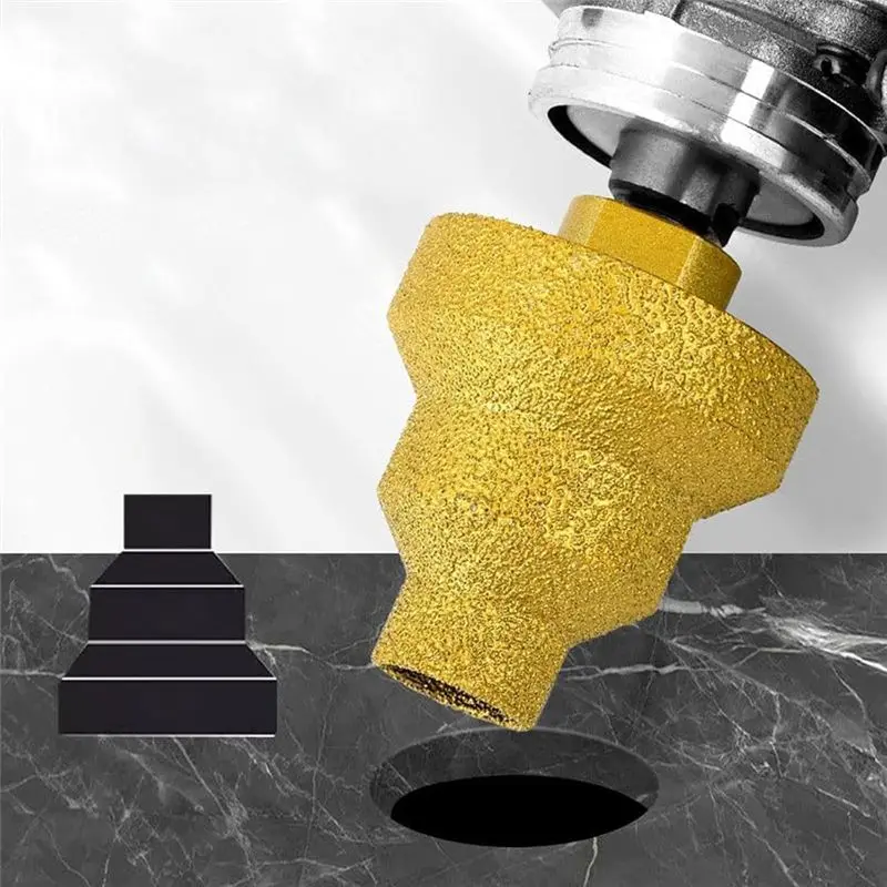 AA83 2pcs Core Drill Bit,20-35-50mm Chamfer Multi-Layer Conical Hole Opener, Step Drill Bit with Shank M10