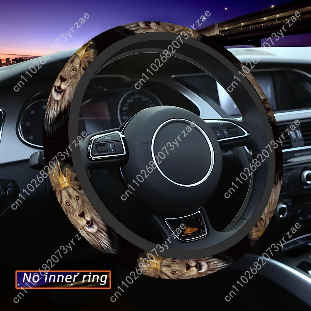 

Lion head Car Steering Wheels Cover Universal Type Environmental Friendly Comfortablenon-slip Breathable Steering Wheel Wrap