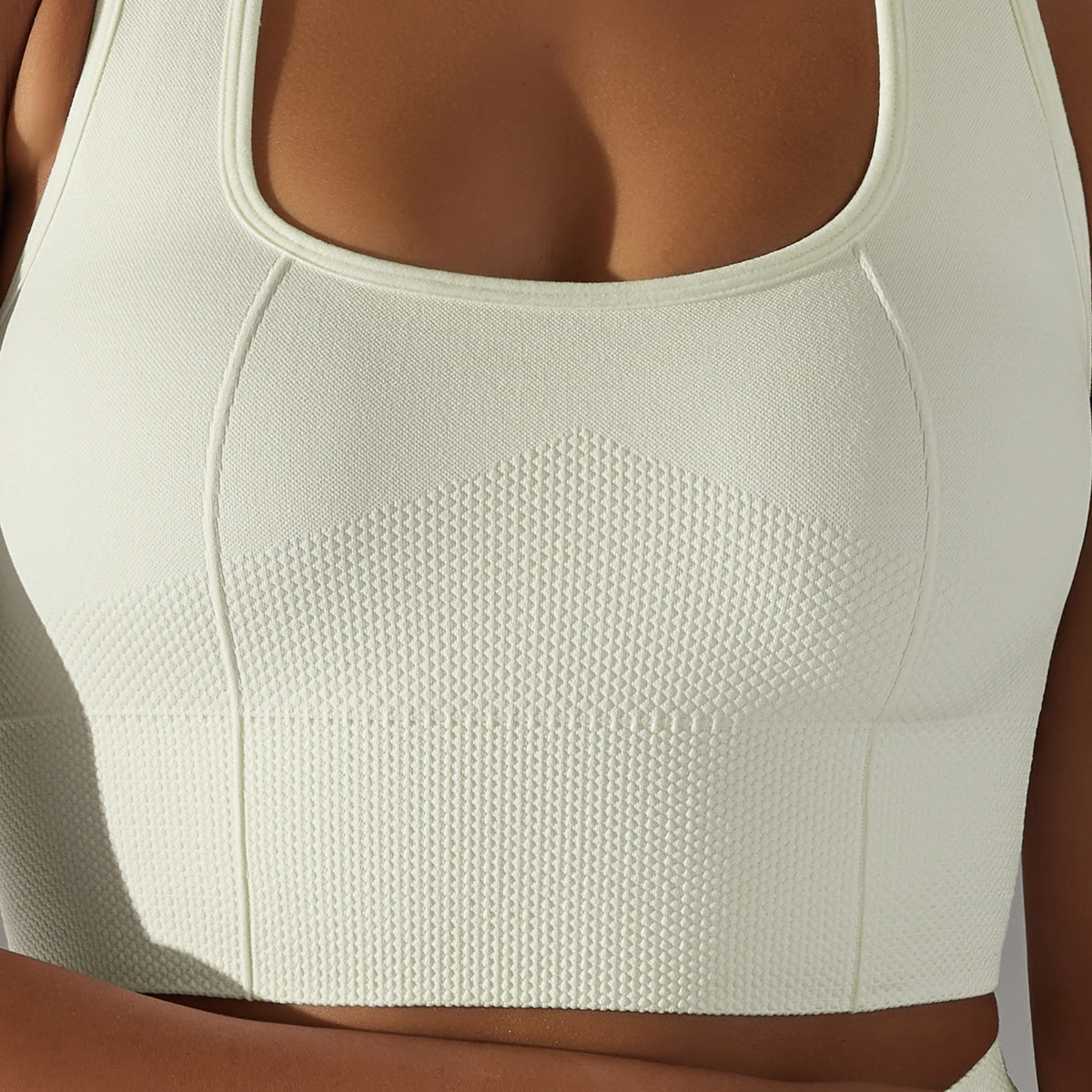 Frauen Sport Bhs Nahtlose Fitness Stoßfest Corp Top Bh Komfortable Gym Weste Einfarbig Workout Laufen Leibchen Bh – Detail 9