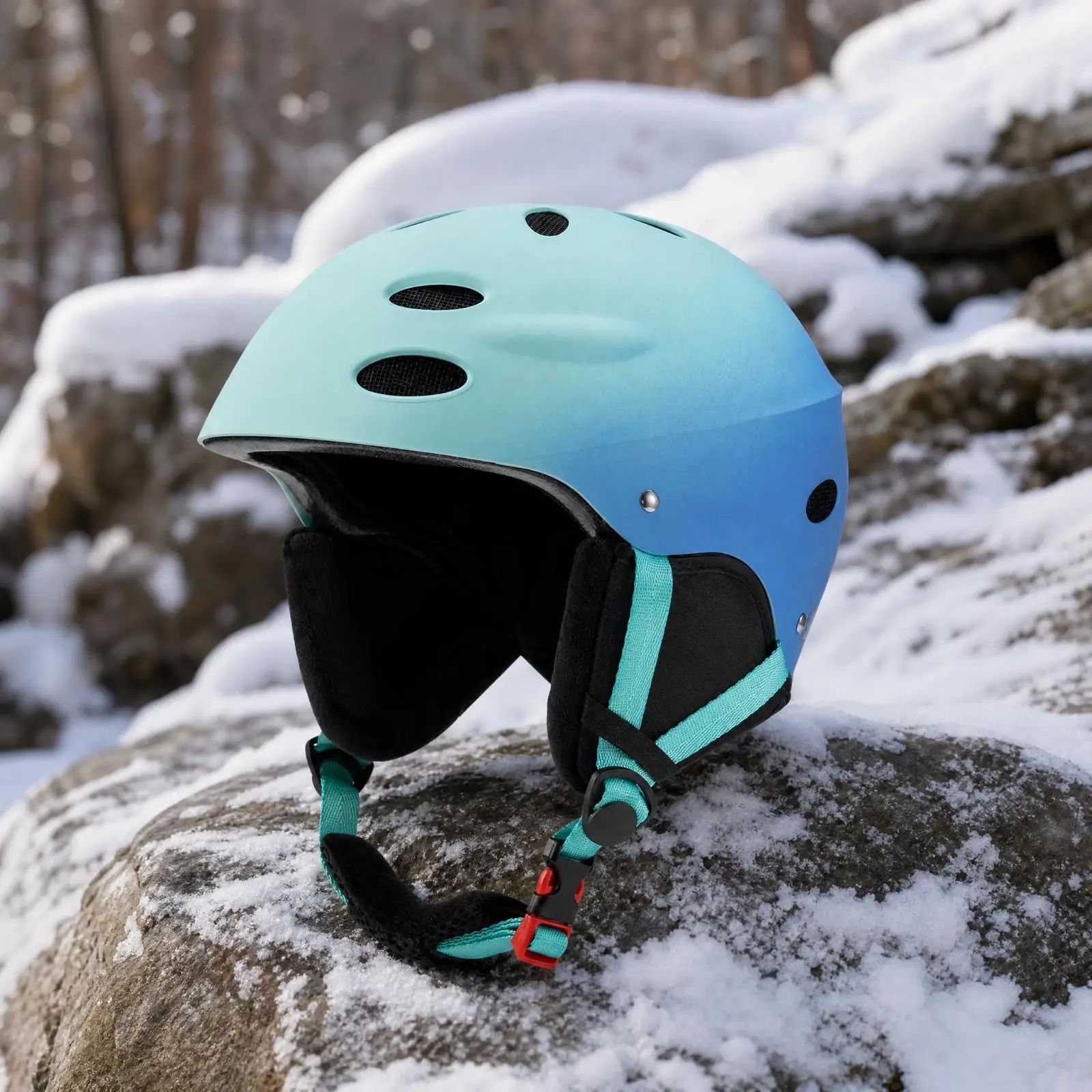 Adult Winter Helmet for Skiing and Snowboarding with Soft Padding and Wind Blocking Lining for Outdoor Mountain Resort Use