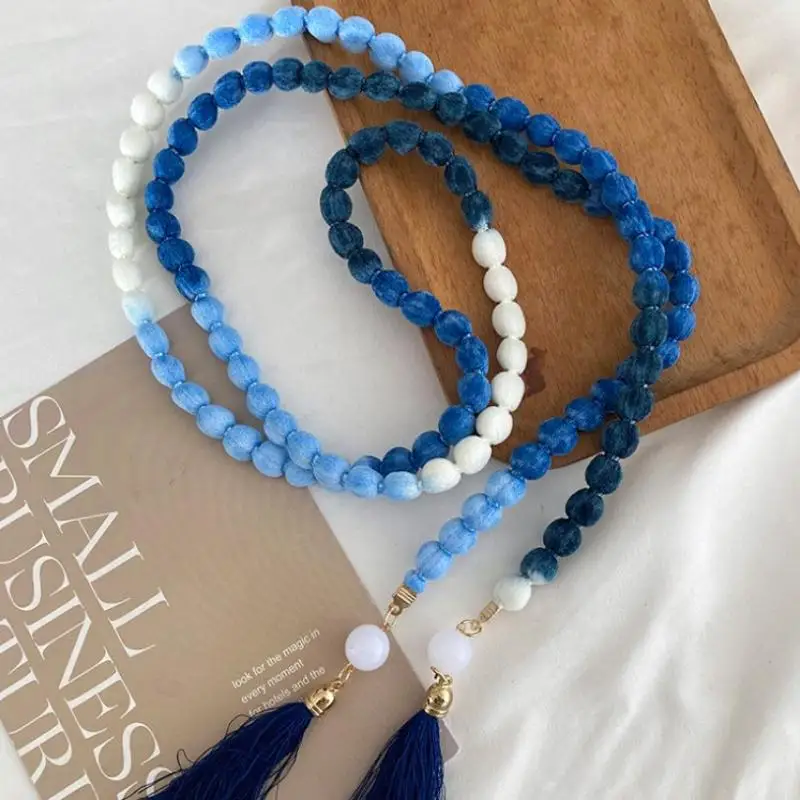 Women Long Rope Waist Chain Belt Braided Long Tassel Decoration Dress Waist Rope Knotted  String Waistband
