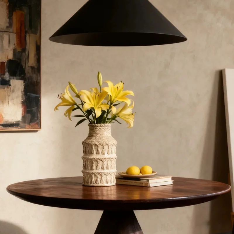 Retro Ceramic Vase French Art Ornament Light Luxury High-end Living Room В Скандинавском Стиле تحف كبيره للمنزل Floreros Altos