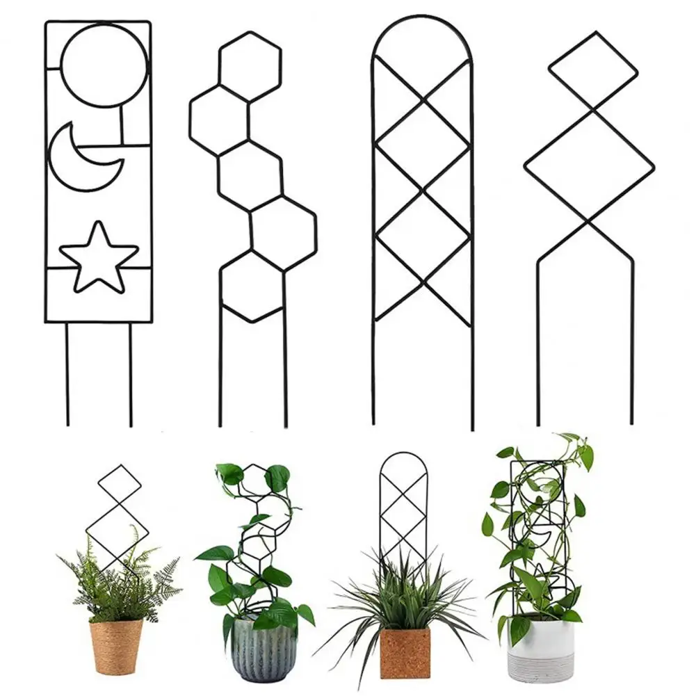 Pot Fixing Rod Easy Installation Plant Support Pole Metal Decoration  Practical Potted Plant Garden Pot Stands