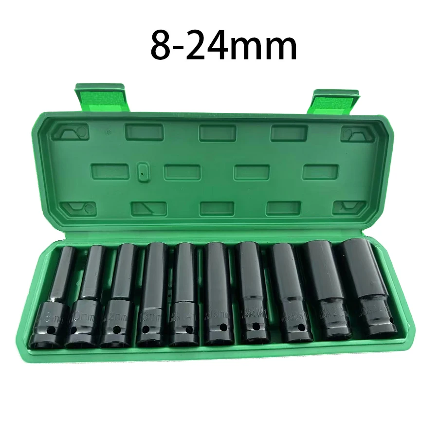 

10PC 1/2 Inch Drive Metric Impact Socket Set Deep Universal for Pneumatic Air Tools