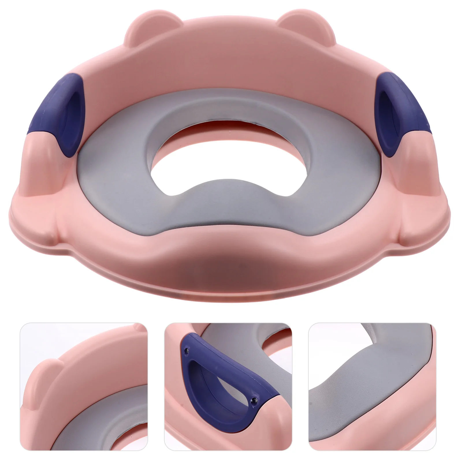 

Children Baby Toilet Seat Cushion Toddler Training Ring Pu Soft Comfortable Non-Slip Universal Fit For Most Toilets Easy Install