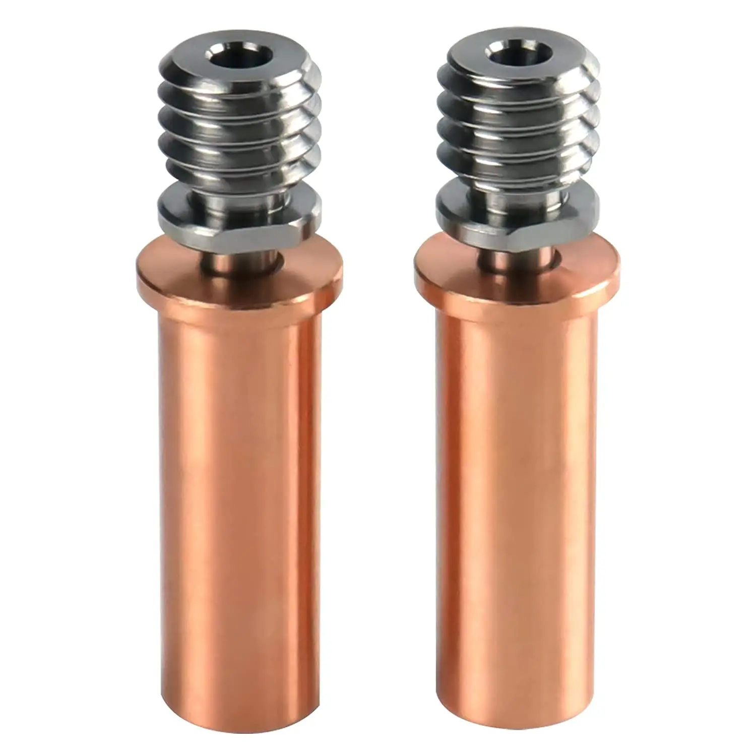 2PCS Bimetal V5 AC Heatbreak Upgrade Titanium & Copper Bi-Metal Heat Break for Anycubic Mega S/Vyper/Mega Pro 1.75MM Filament