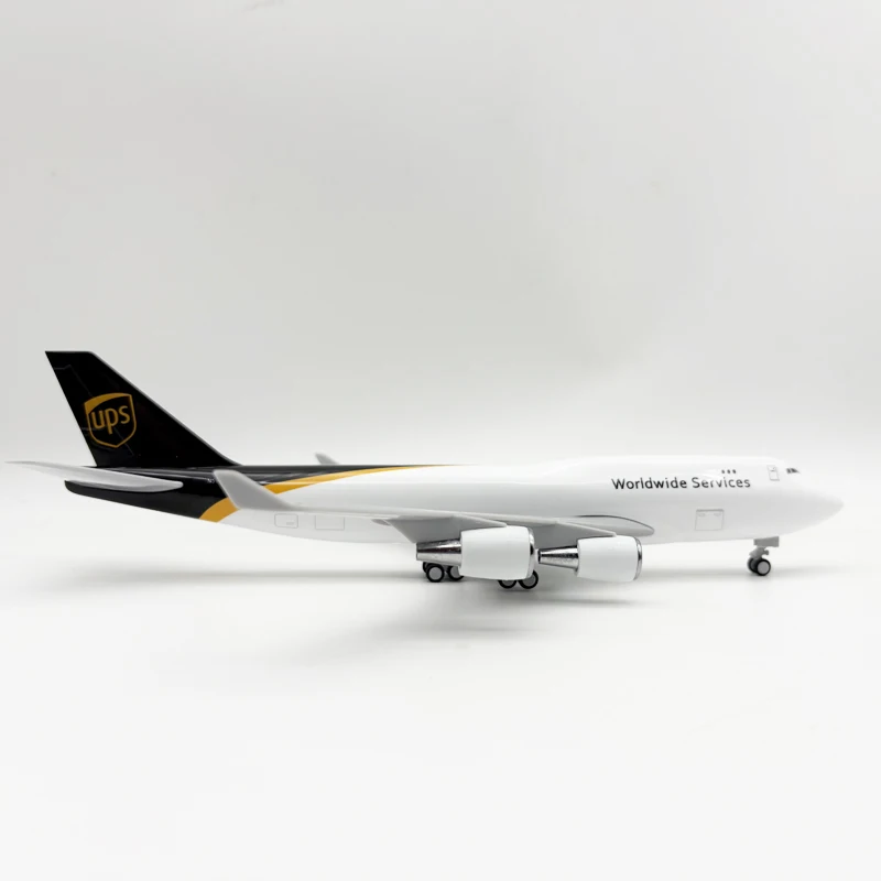 747 30cm Original Model B747 UPS Airways Airplane Model Resin 1/240 Scale Diecast Aircraft Model Kit with Wheels for Plane