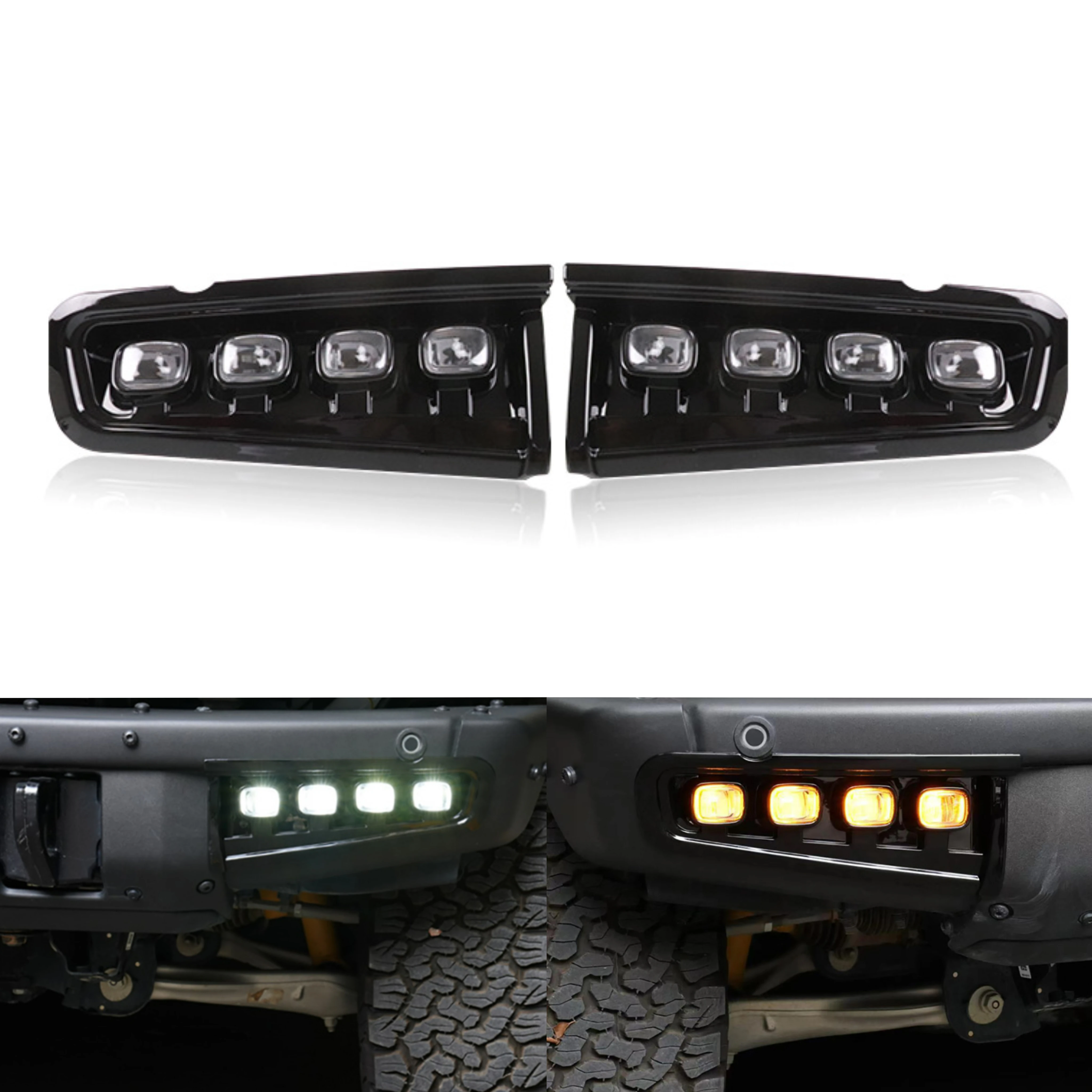 Front Bumper Fog Lamp LED Fog Light Bar For Ford Bronco 21-23