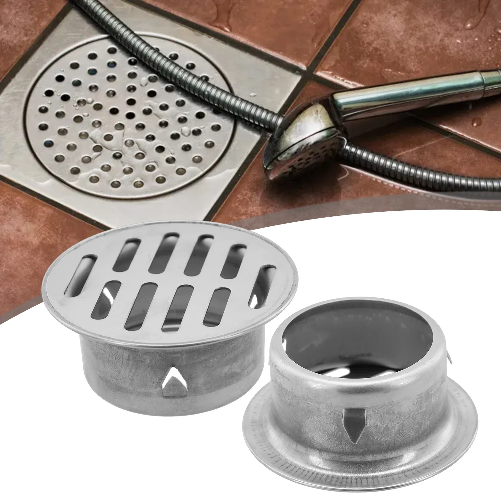 

Stainless Steel Balcony Drainage Roof Round Floor Drain Cover Rain Pipe Cap Garden Outdoor Roof Anti-blocking Floor Strainer