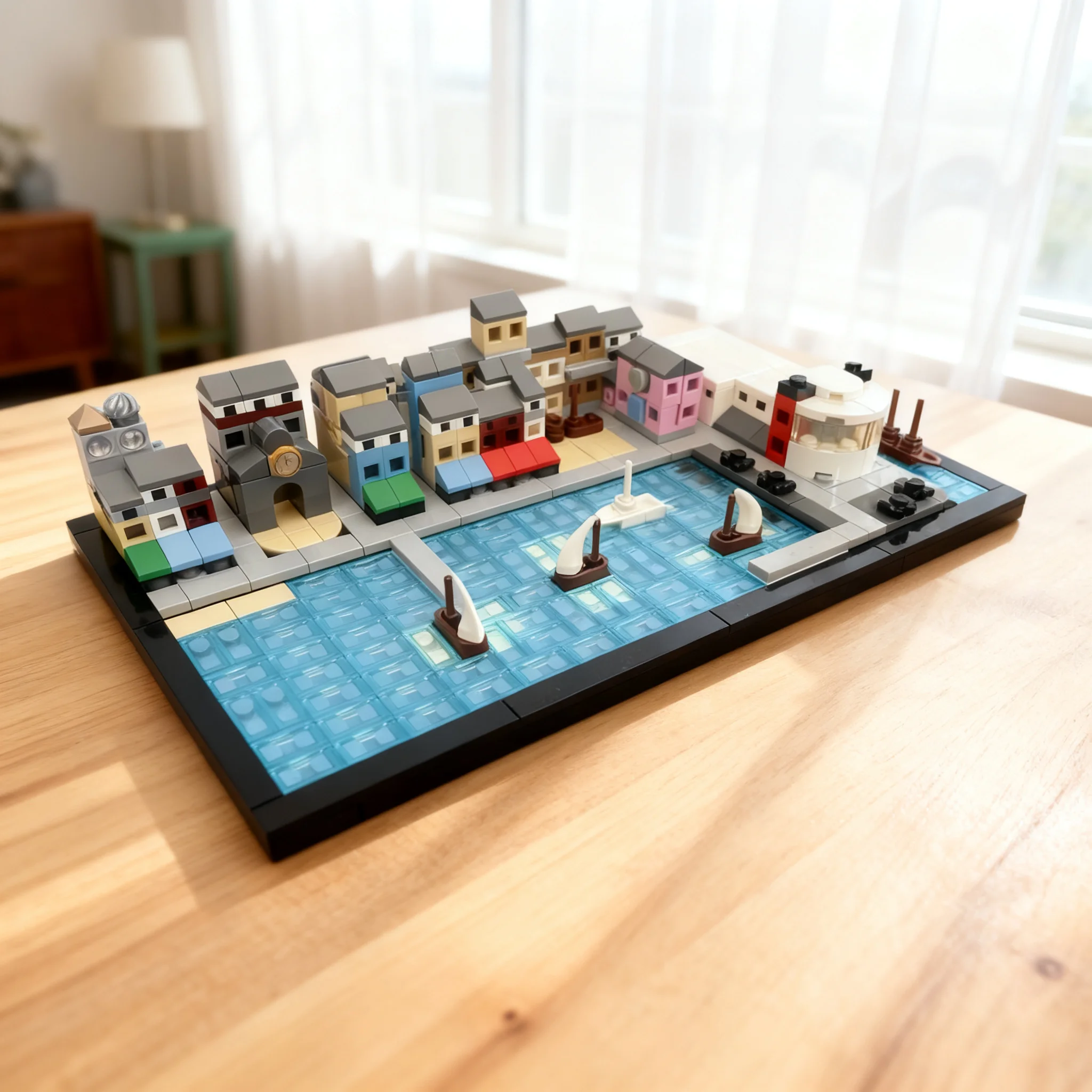 569pcs MOC Brittany Seaside Town Model Building Blocks Construction Toys Christmas Gifts Assemble Creative Idea Presentation Art