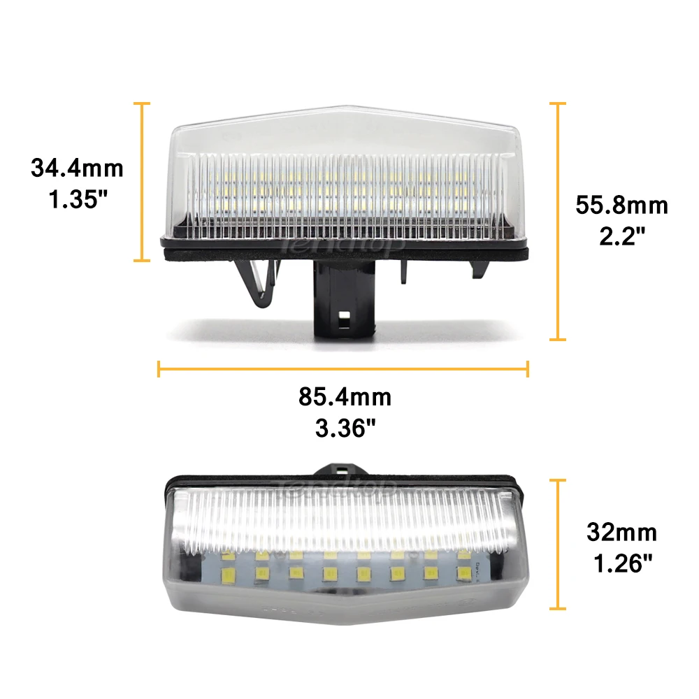 Error Free License Plate Lamp For Toyota Prius XW20 XW30 Prius Plus/V Venza Matrix RAV4 For Lexus CT200h Scion tC Number Lamp