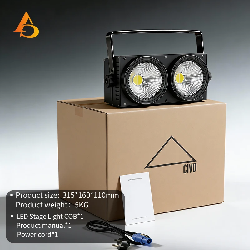 2x100w Blinder COB 2 Eyes DMX Stage Lighting Led 200W Cold / Warm