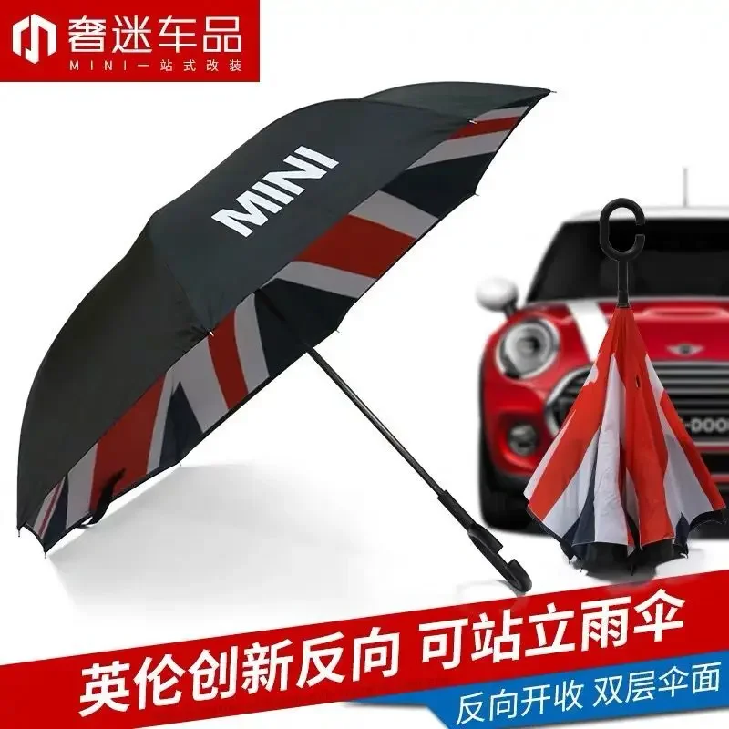 Union Jack Double Layer Reverse Umbrella Windproof Folding Inverted Upside Down for Mini Cooper One JCW S Countryman Accessories