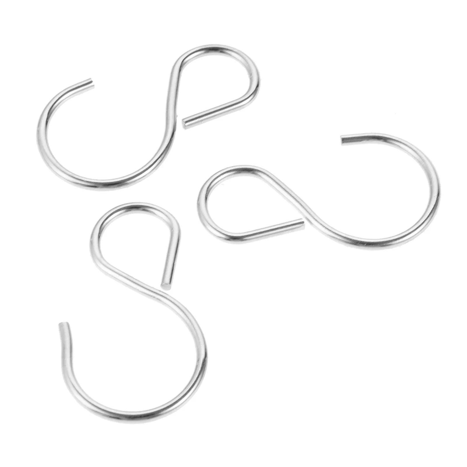 10pcs Iron Silver S-Hook Bathroom S Type Kitchen Bedroom wardrobe office Hooks Super Load-Bearing ornaments durable Metal Hooks