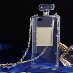 Diamond Crystal Cute Pearl Perfume Bottle Shaped Chain Handbag Case Cover for iPhone14 15 11 12mini 13 pro 16 PLUS Case