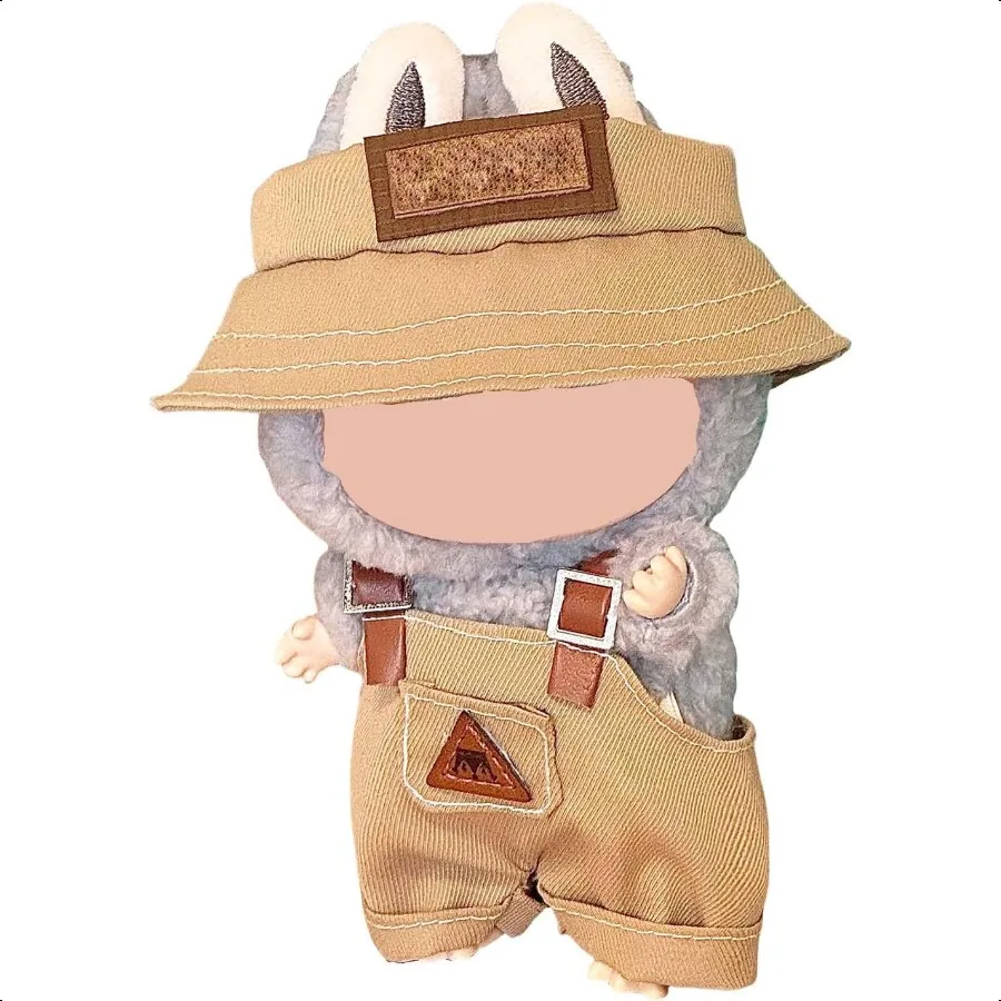 Kawaii 17cm Doll Clothing Set No Doll 68 Inch Doll Handmade Knitted Fashion Hat and Strap Set Clothing Accories for Cute 17cm B