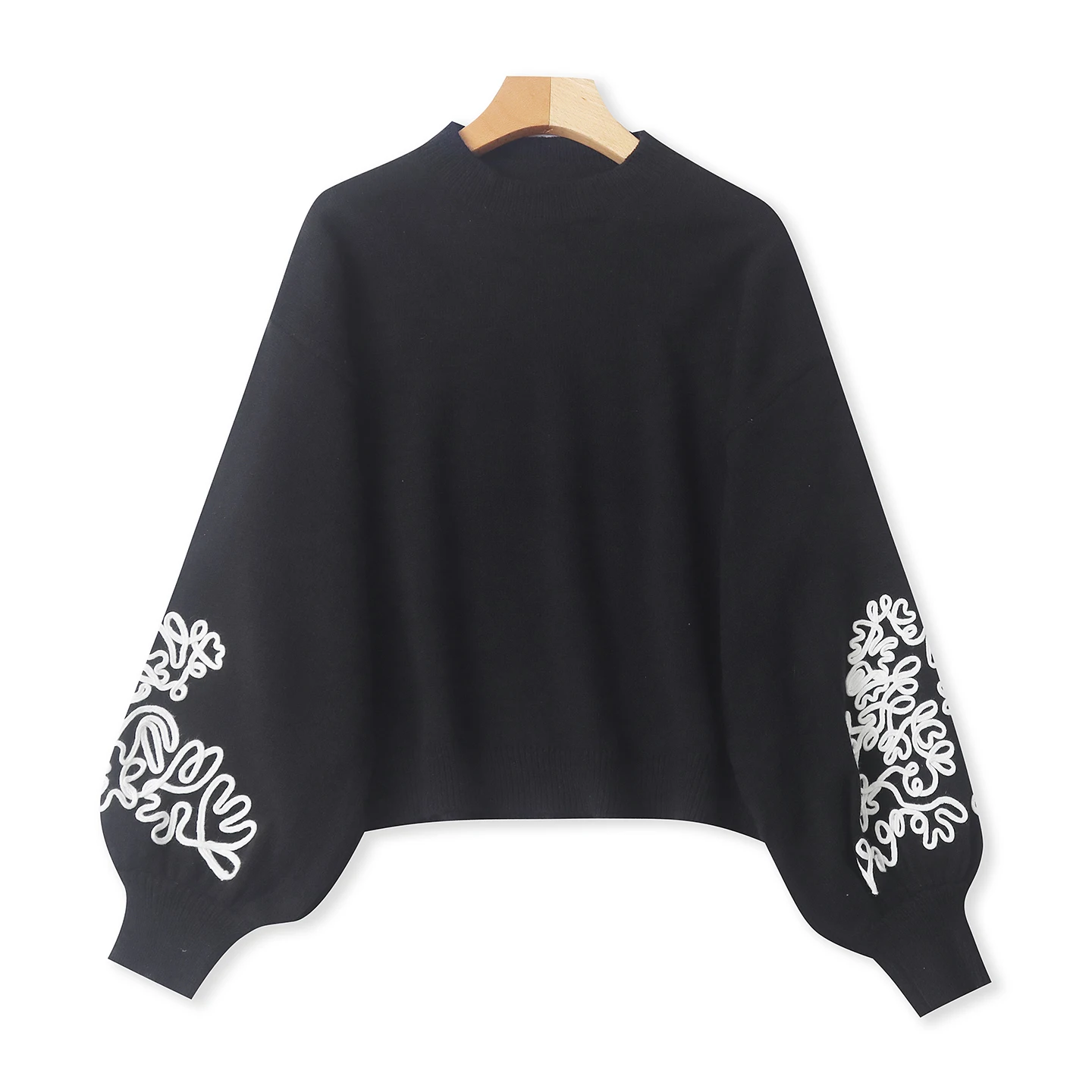 

Laid-back Style Long Sleeve round Neck Loose Fit Women's Sweater Spring Autumn New Fashion Soft Comfortable Overhead Lantern ...