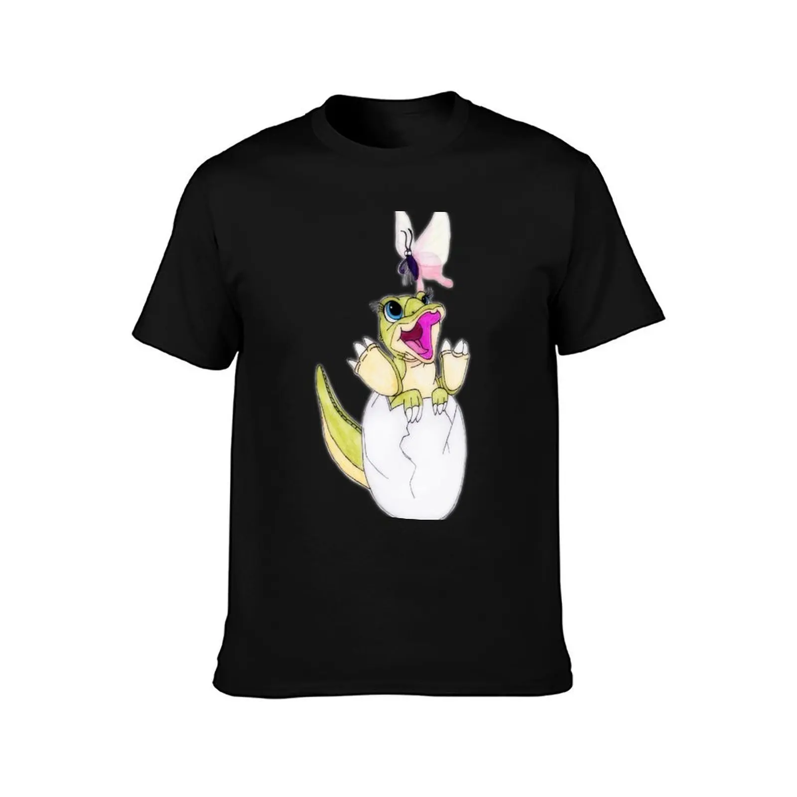 The Land Before Time: Baby Ducky T-Shirt, Summer Casual Cotton Tee, Oversized Streetwear Tops, Vintage Graphic Print