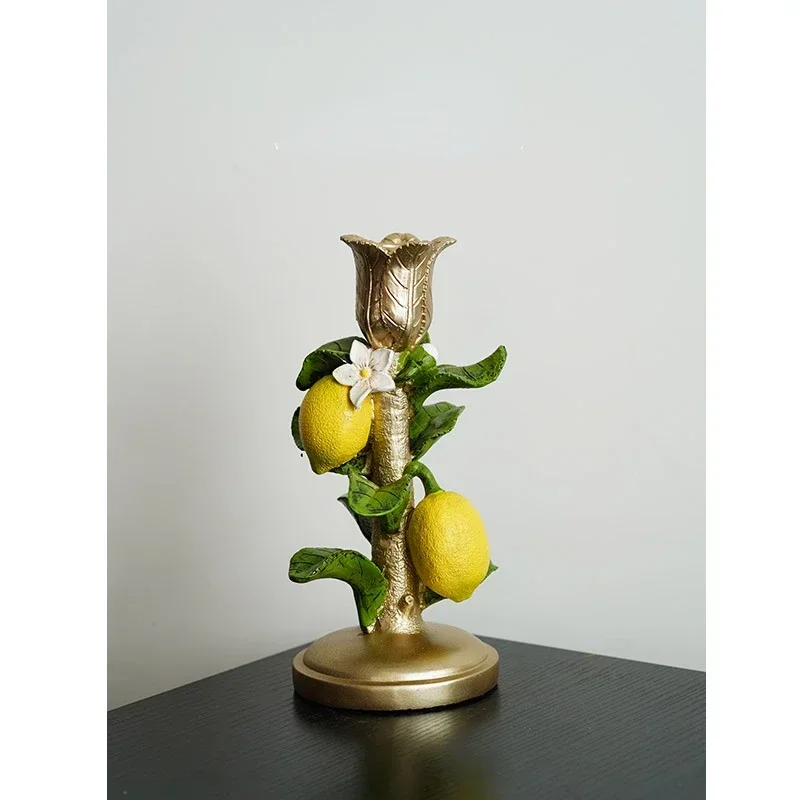 Export European style personalized golden lemon tree shape candle candle holder home candle beauty decorative ornament