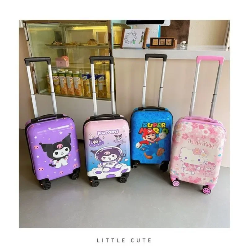 Kuromi Anime Sanrio Children Kawaii Luggage 19 Inch Trolley Box Cute Cartoon Hello Kitty Suitcase Storage Case Gifts for Kids