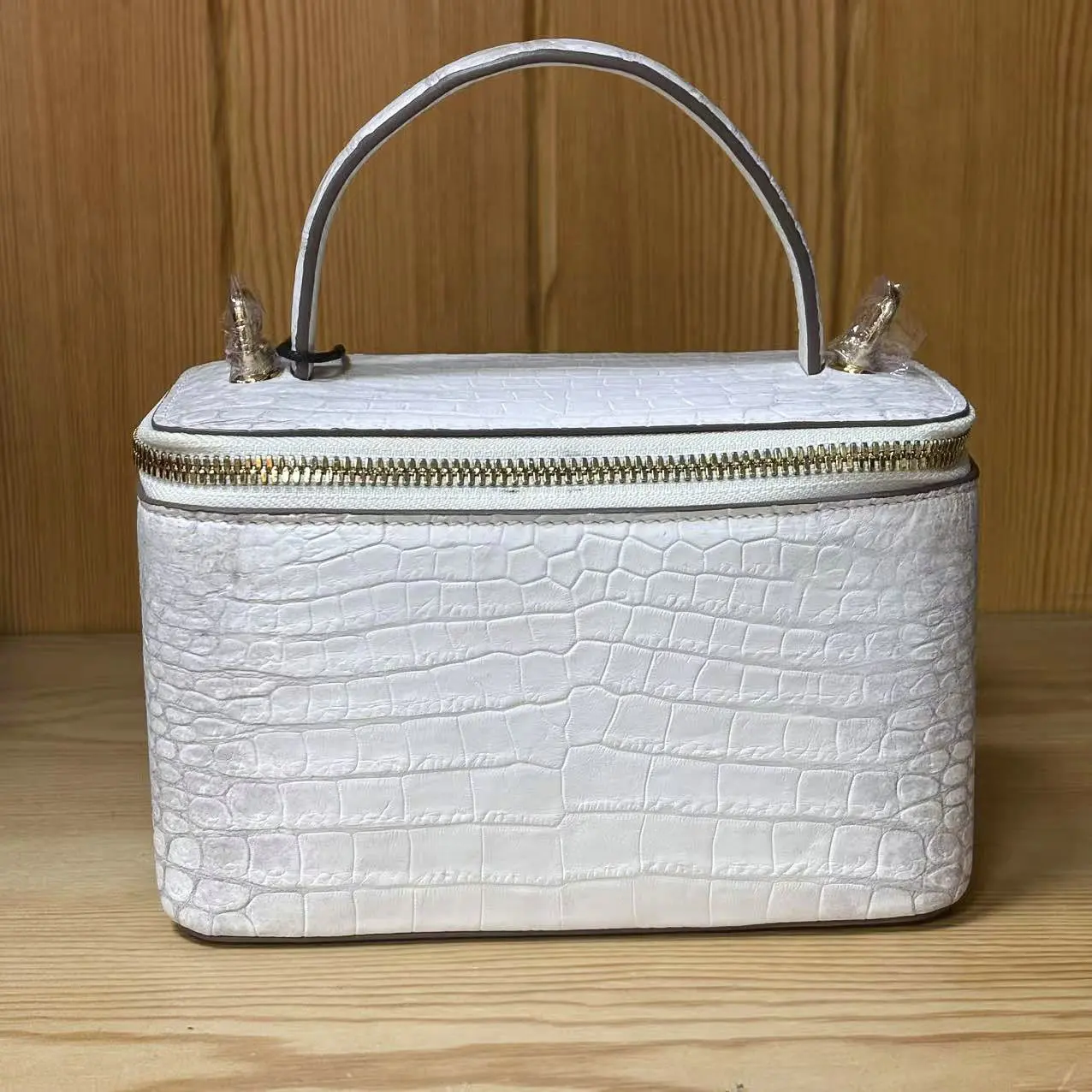 

Large Crocodile Leather Women's Small Square Bag Genuine Leather Chain Shoulder Crossbody Bag Wax Thread Hand Sewn Lady Bag 45